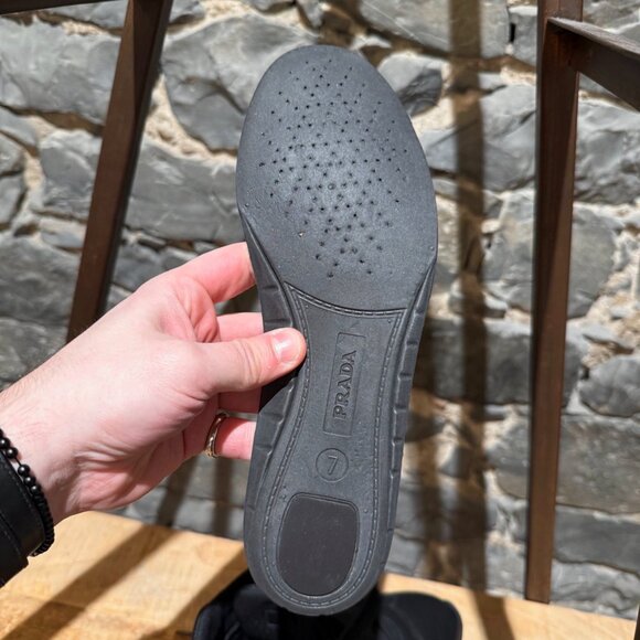 Prada Linea Rossa 2018 America's Cup Black Leather Mesh High-top Sneakers - Picture 12 of 13